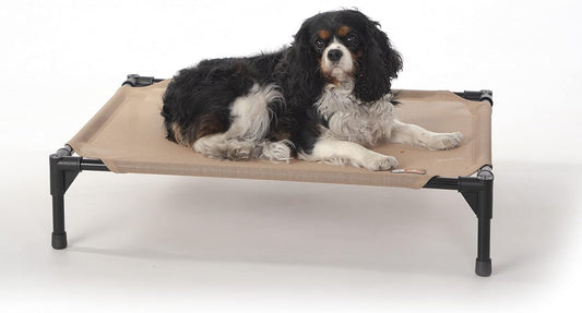 K&H Outdoor Elevated Dog Bed, Cooling Raised Dog Bed, Medium 32X25In, Tan