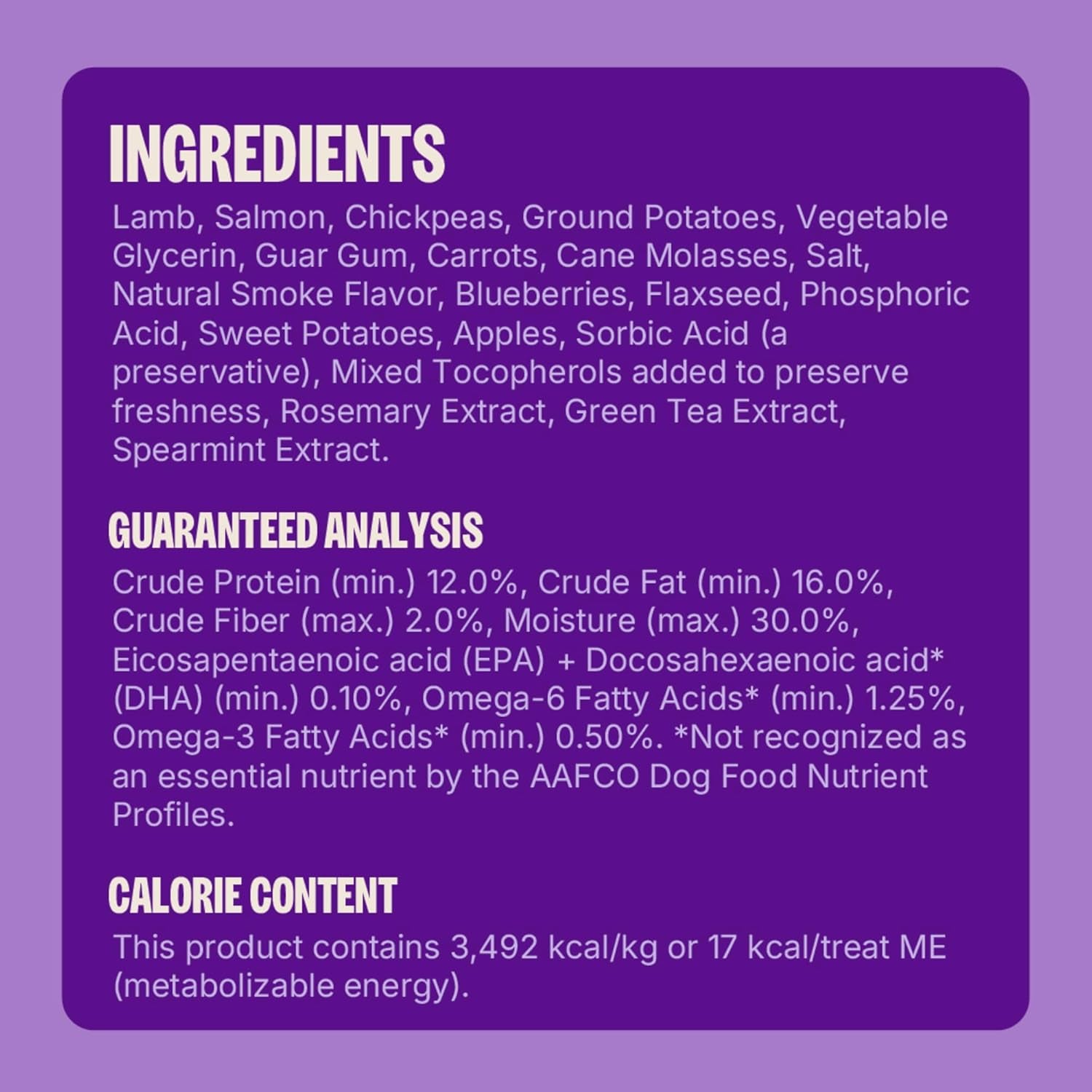Wellness Soft Puppy Bites Dog Training Treats, Natural, Grain Free, Lamb and Salmon Recipe, 8 Oz Bag