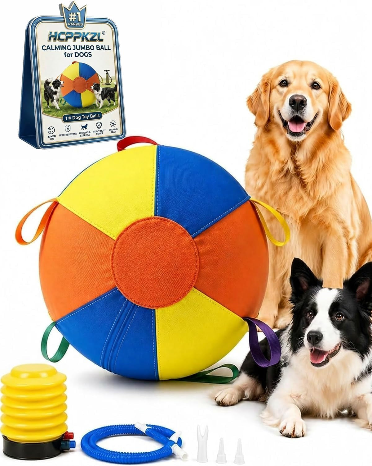 10/18/22" Calming Jumbo Ball for Dogs Durable Tear Resistant Inflatable
