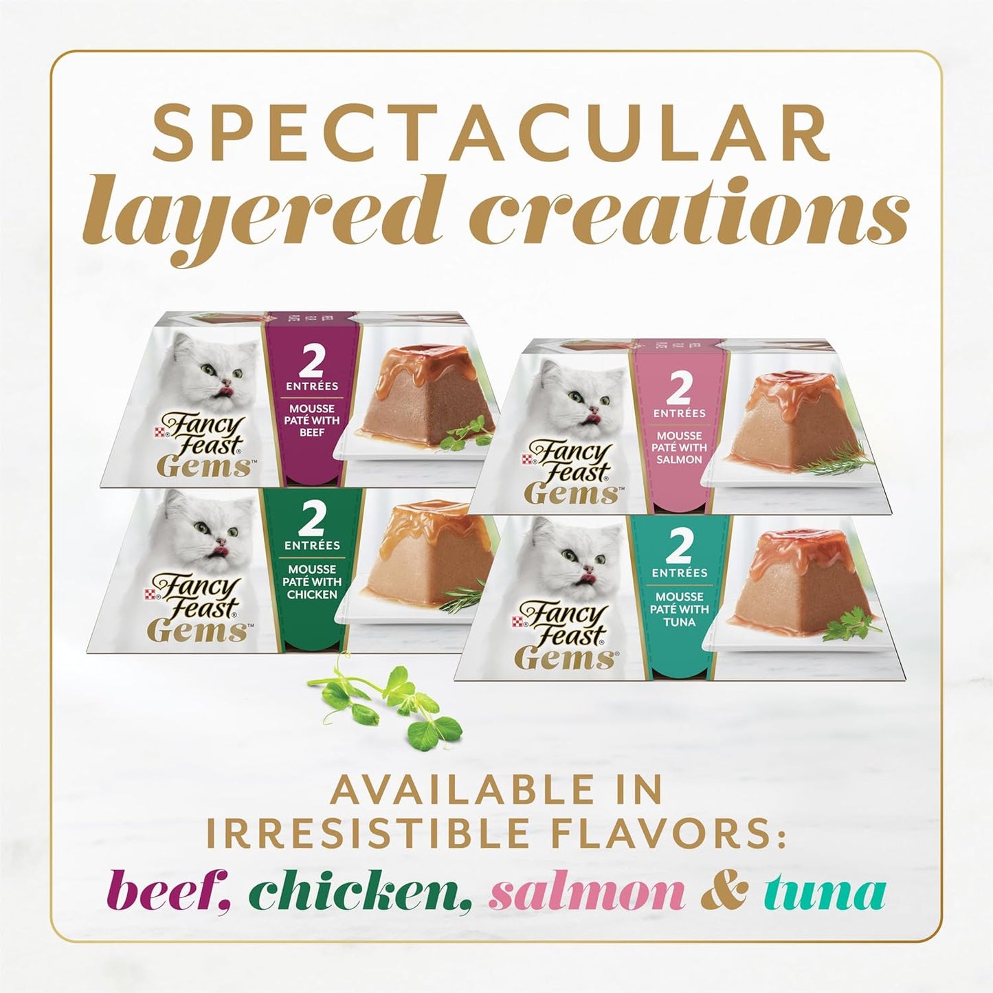 Fancy Feast Gems Pate Cat Food Mousse with Chicken and a Halo of Savory Gravy Cat Food - (Pack of 8) 4 Oz. Boxes