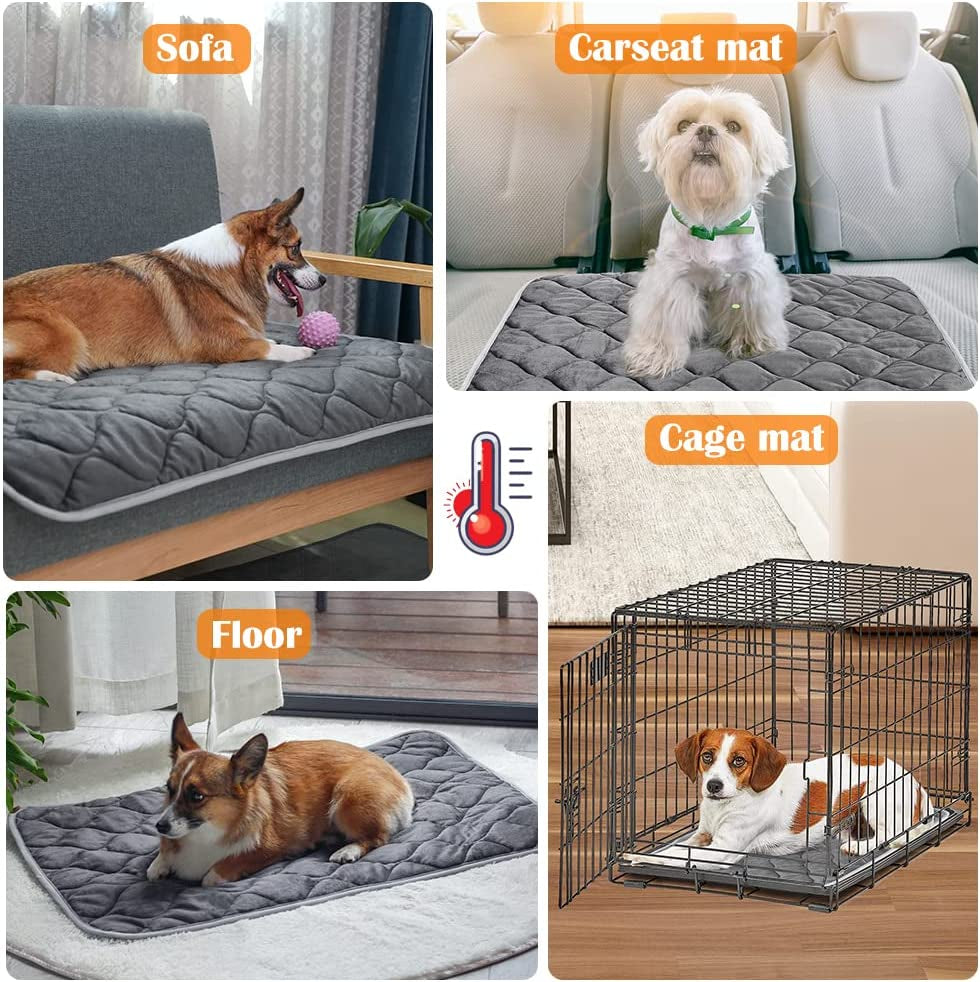 Self Warming Cat Bed Self Heating Cat Mat Thermal Pet Bed Mat Self-Warming Dog Crate Pad 20"X16"