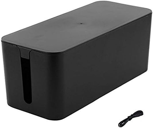 Mini Cable Management Cord Cover Wire Hider Box Concealer Organizer Protector System for Home Theater Entertainment Center Office School (Mini, Black)