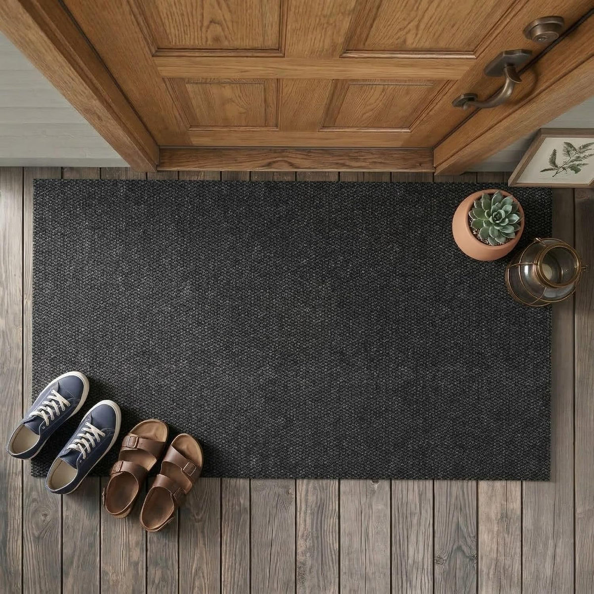 Ottomanson 3X5 Commercial Floor Mat – Non-Slip Indoor Outdoor Door Mat