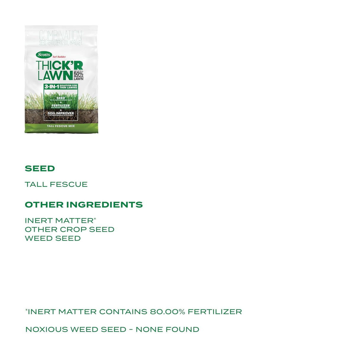 Scotts Turf Builder THICK'R Lawn Tall Fescue Mix, 12 Lb.