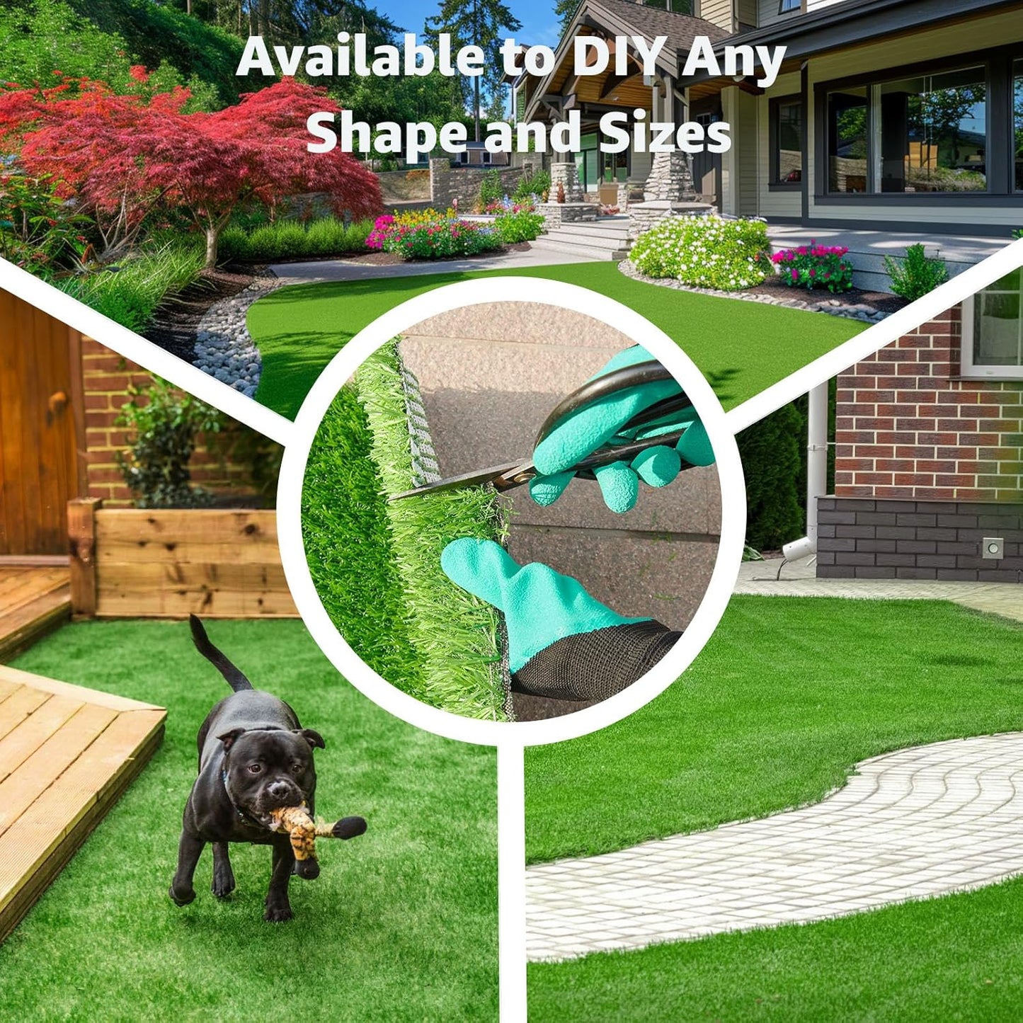 Artificial Turf Grass Outdoor Indoor 3Ft X 5Ft, Fake Grass Synthetic Realistic Turf Rug Carpet with Drainage Holes for Garden Lawn Landscape Balcony Patio Decoration, Pet Friendly Grass Mat