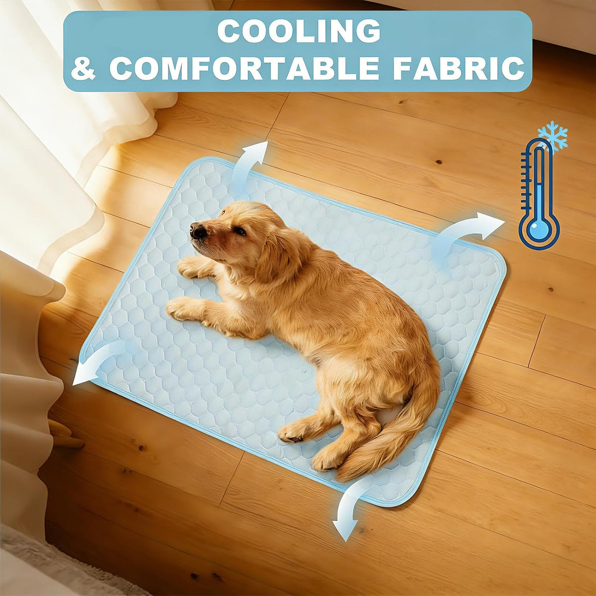 Dog Cooling Mat, 40''*28'' Cooling Pad for Dogs Breathable Dog Mat