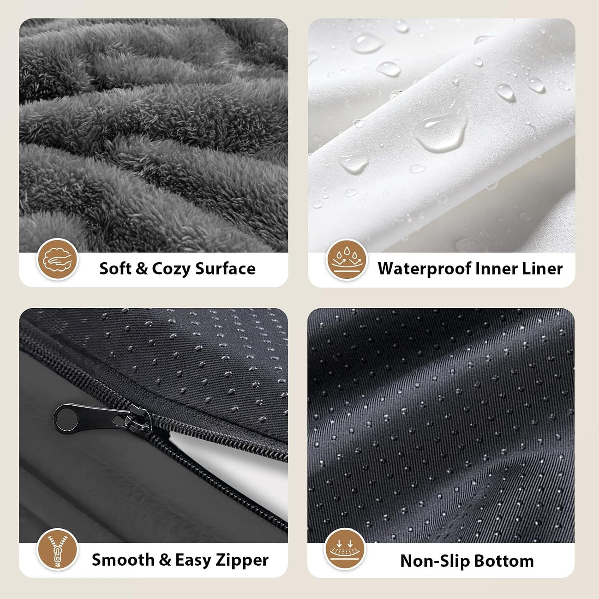 Chez Paw Waterproof Orthopedic Dog Bed for Large and Extra Large Dogs