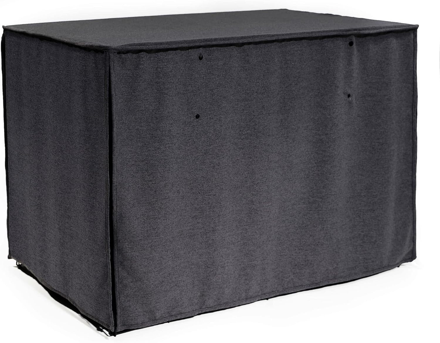 Friends Forever Metal Dog Crate Cover 48 Inch W/Light Blocking Protective Curtain, Dog Cage Cover W/Roller Shades, Machine Washable, Trucker Black