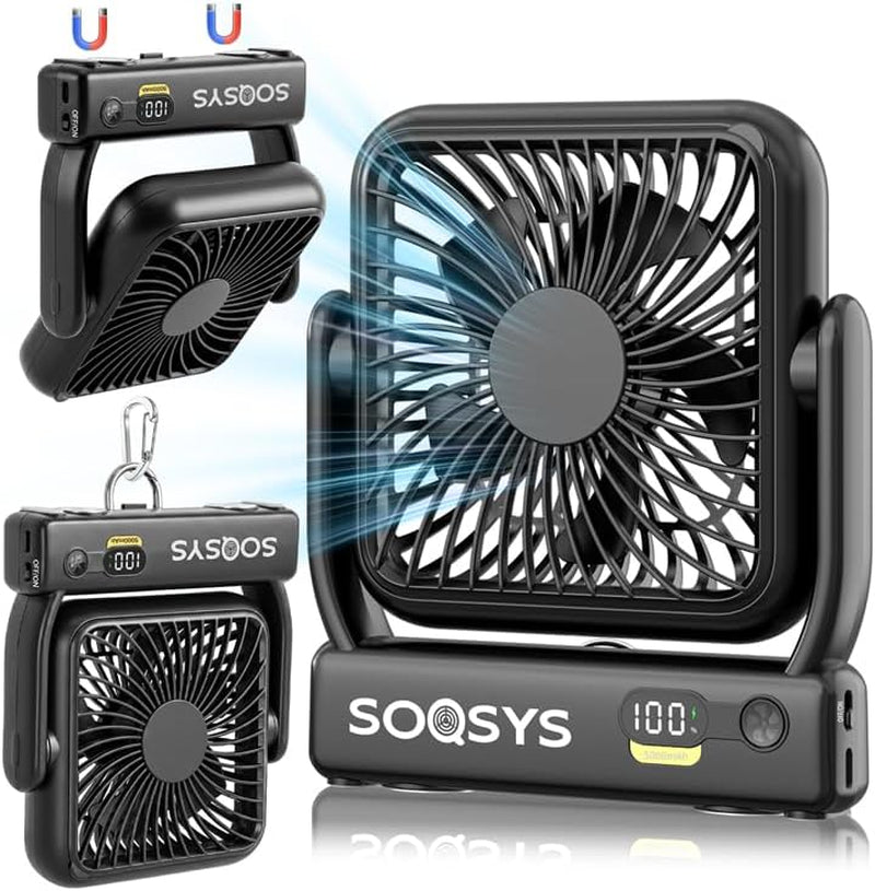 Cruise Approved Magnetic Fan, 5000Mah Ultra-Slim Cruise Ceiling Fan Rechargeable, 4-Speed, Hook Design, LED Display, Portable Fan for Cruise Ship, Camping, Travel & Cruise Essentials 2026