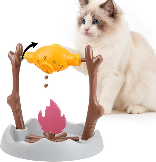SZEE Cat Treat Dispenser Toy, Foraging Enrichment Cat Toy, Puzzle Feeder