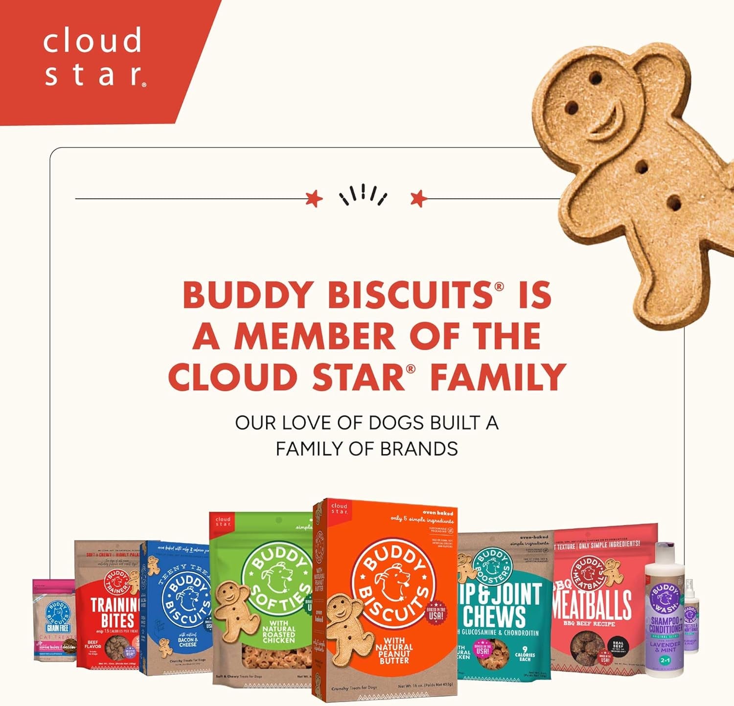 Buddy Biscuits Grain Free Crunchy Treats with Peanut Butter - 14 Oz.