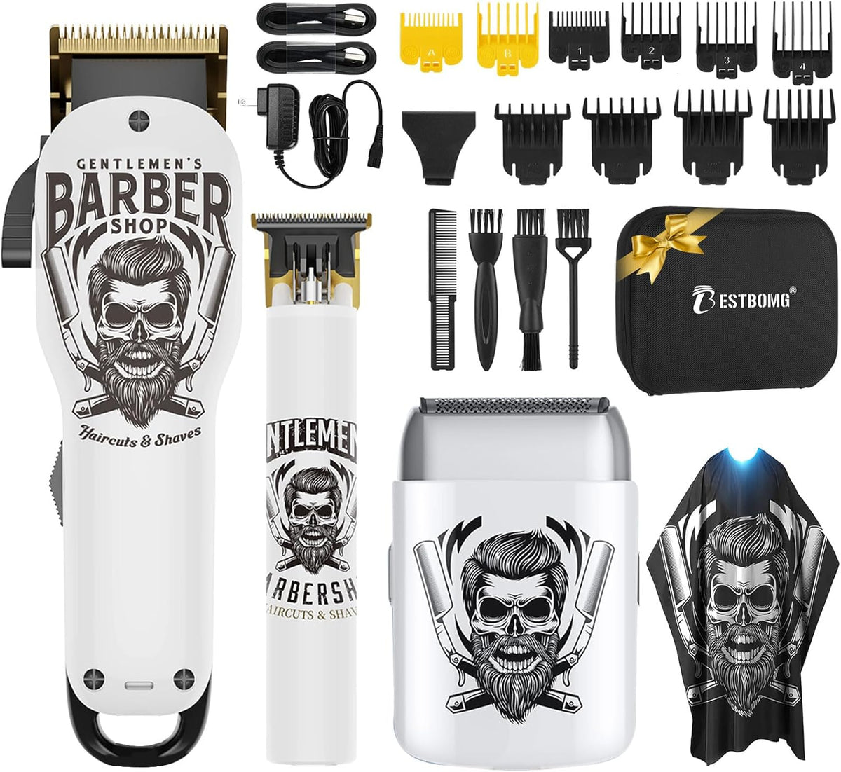BESTBOMG® Hair Clippers for Men, Clipper, Trimmer & Shaver Set, BS-Y4T9