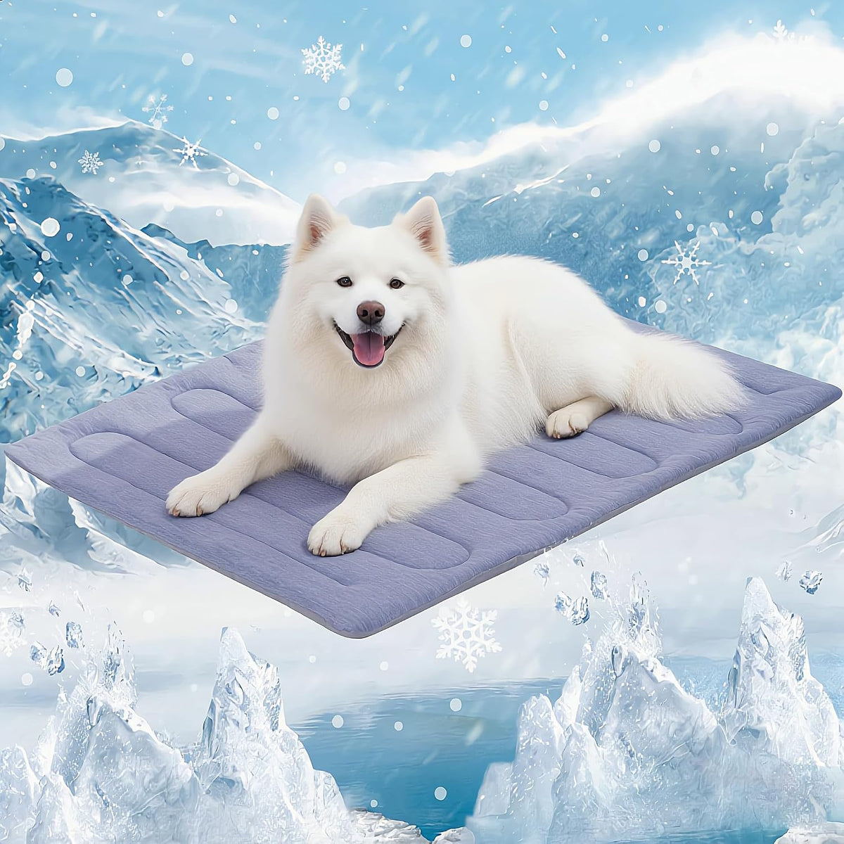 Cooling Mat for Large Dogs, Q-Max>0.46 - Self-Cooling Dog Bed with Arc-Chill Technology,Washable Dog Cooling Mat for Small & Medium Dogs, Indoor Outdoor Kennel Floor Use (44" X 32"- Xl-Crate)
