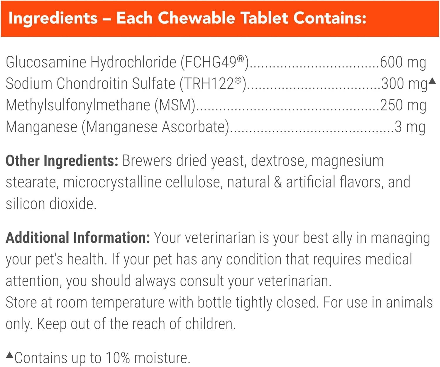 Nutramax Cosequin for Dogs Joint Health Supplement, Contains Glucosamine for Dogs, plus Chondroitin and MSM, Supports Healthy Joints, Chewable Tablets, 250 Count