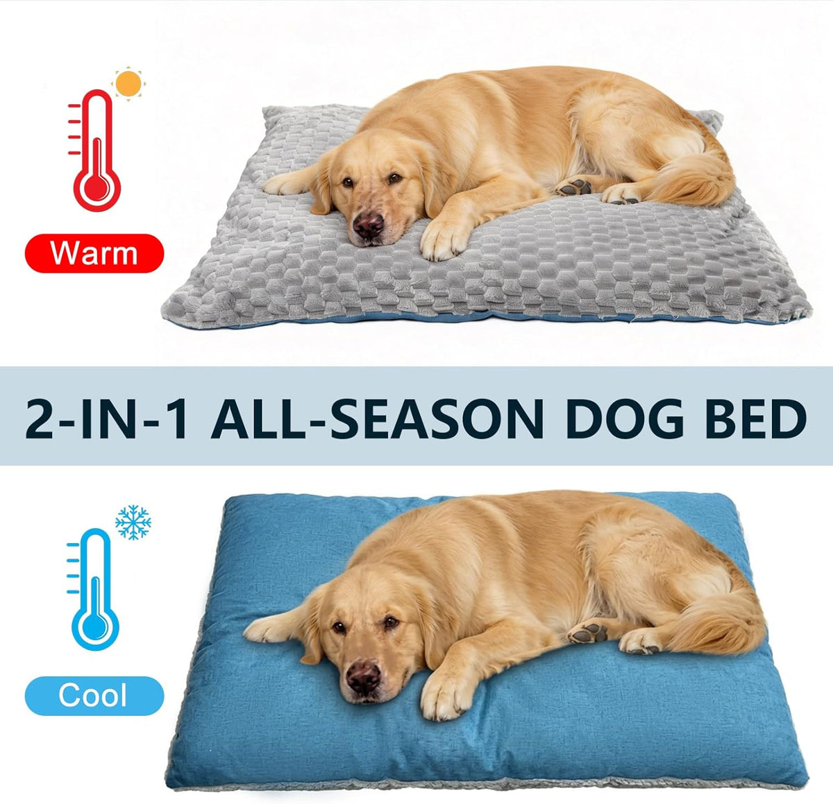 Small Dog Bed & Cat Sofa, 24"X20"X12" Soft Plush Calming Pet Bed for Sleep, All-Season Faux Fur Linen Orthopedic Puppy Bed with Non-Slip Bottom, Machine Washable, Fits Pets up to 17 Ibs