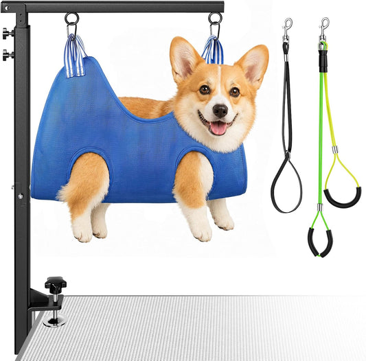 Salcod Dog Grooming Arm Kit with Clamp & Hammock，28"-43" Adjustable Height