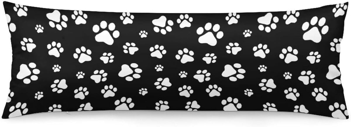 Dog Cat Paw Print Body Pillow Cover Pillowcase with Zipper