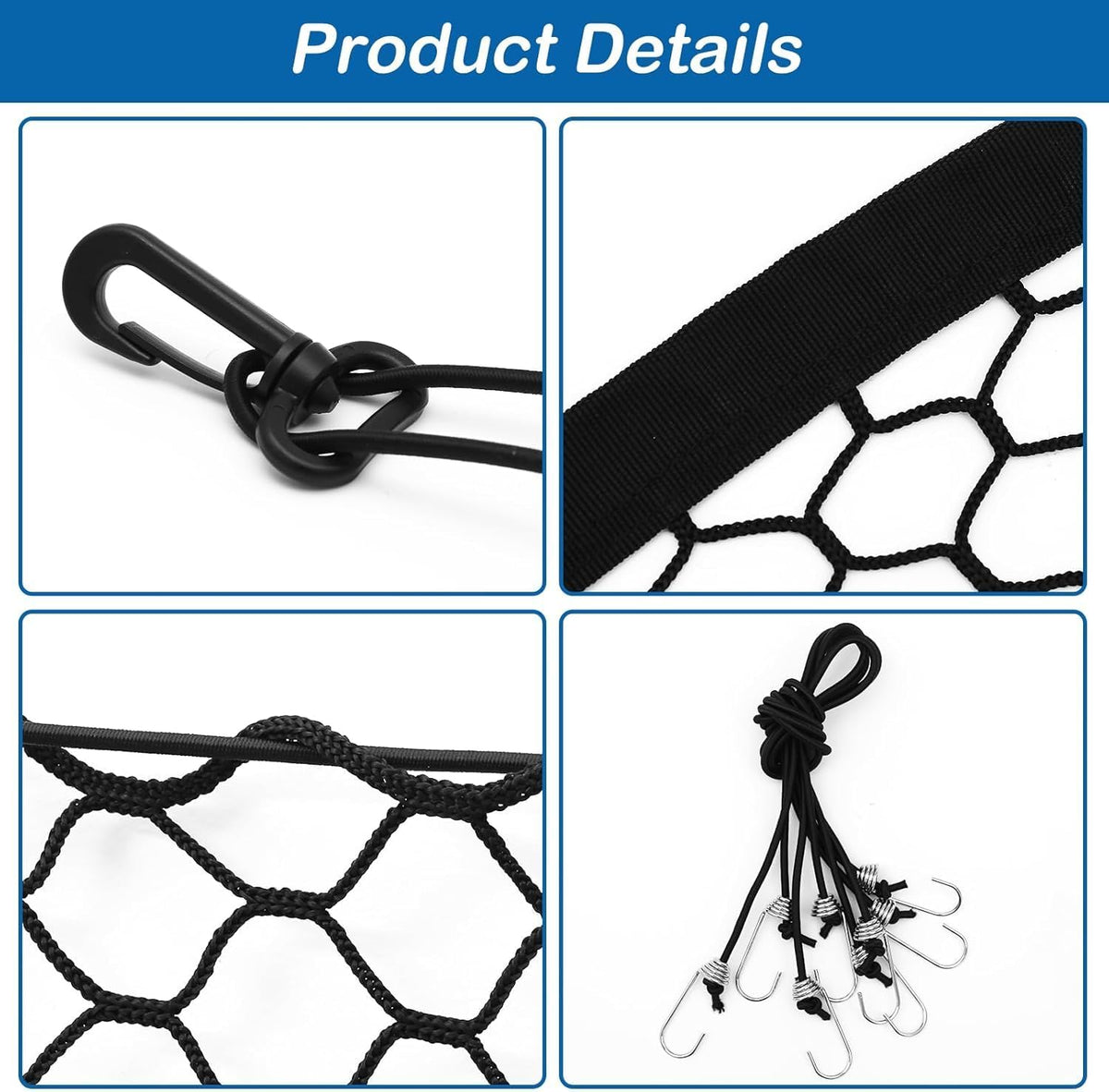Dog Car Barrier Vehicle Pet Barrier Backseat Mesh Dog Car Divider Net with Adjusting Rope and Hook Suitable for SUV Pickup and Small Car (47In X 27In)