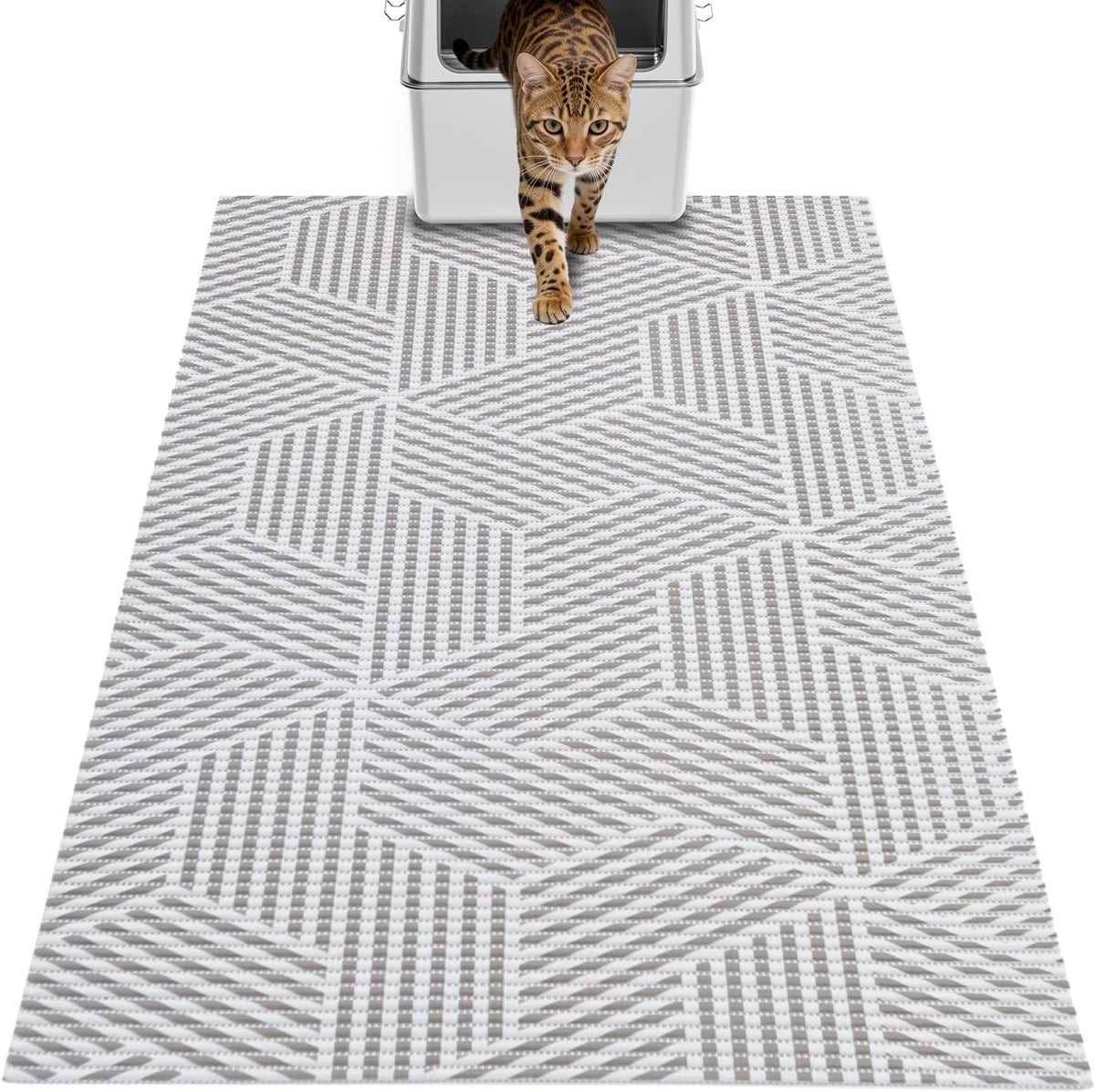Cat Litter Mat, 40"X25" Jumbo Foam Litter Box Mat