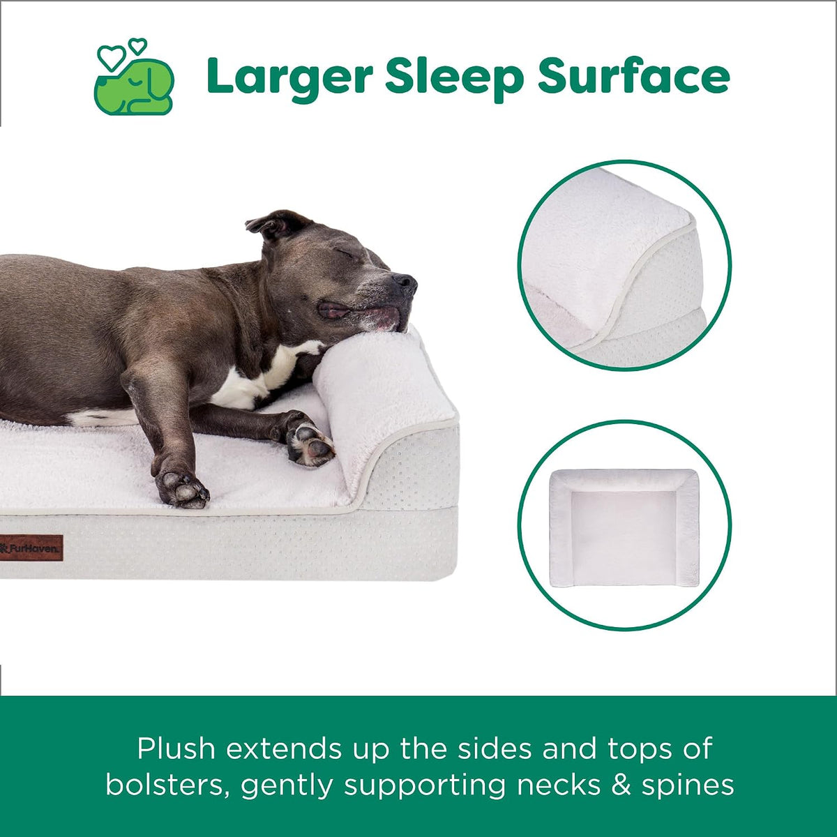 Furhaven Medium (30"X20") Cooling Gel Dog Bed – Cool Gel Memory Foam Sofa Pet Bed, Embossed Velvet, Removable Washable Cover, Clay