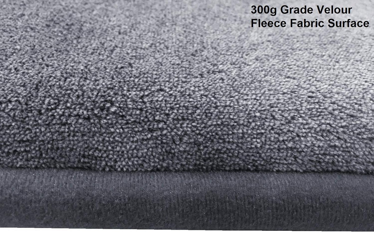 Dogbed4Less Gel-Infused Large Memory Foam Fleece Pet Dog Bed Mat Pillow Topper with Waterproof anti Slip Rubber Bottom - Fit 42"X28" Crate, Grey