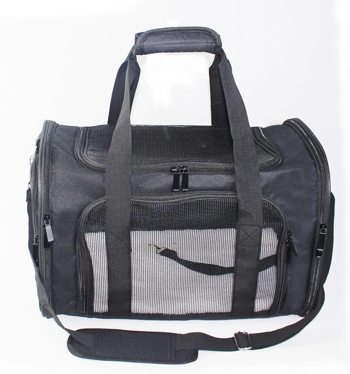 ALPHA TEC PVC Pet Carrier for Small Cats Dogs Puppies, Airline Approved Soft Sided Travel Carrier Large