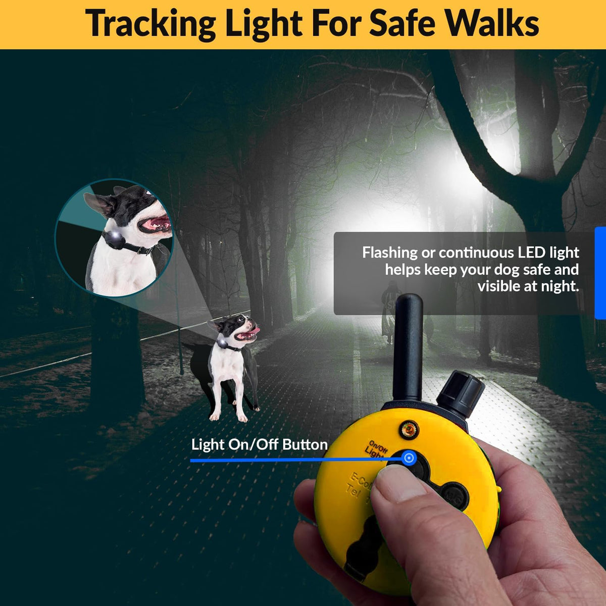 E-Collar ET-300 Mini Educator Dog Training Collar & Finger Clicker, Yellow