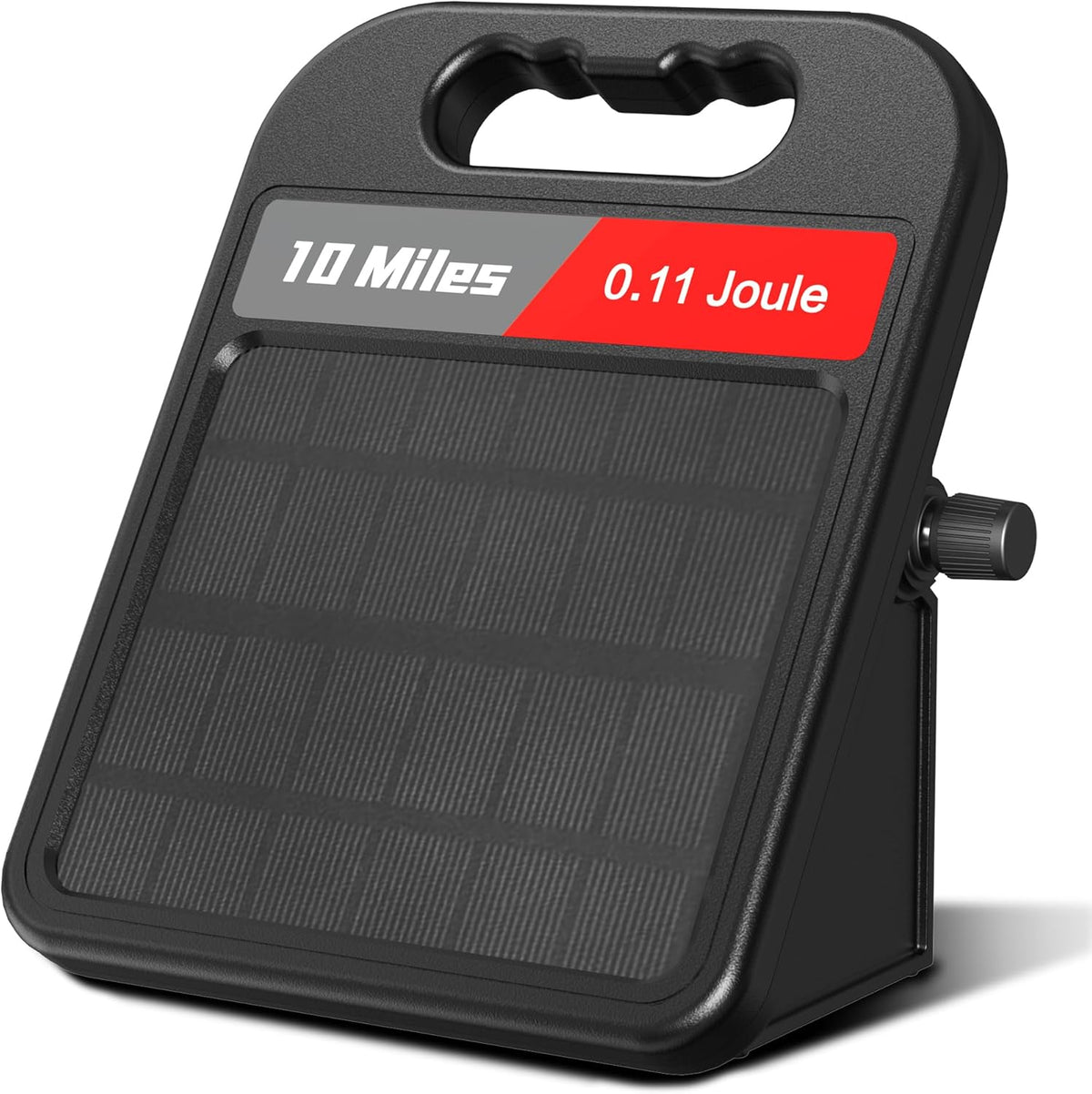 10 Mile Solar Fence Charger 0.11J Electric Fence Energizer with Day Night Mode 24-Hour Protection