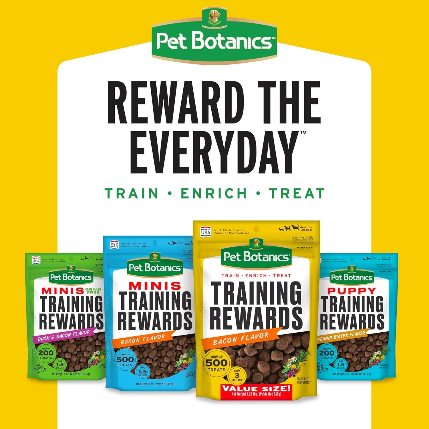 Pet Botanics 20 Oz. Pouch Training Reward Soft & Chewy, Beef Flavor, with 500 Treats per Bag, the Choice of Top Trainers