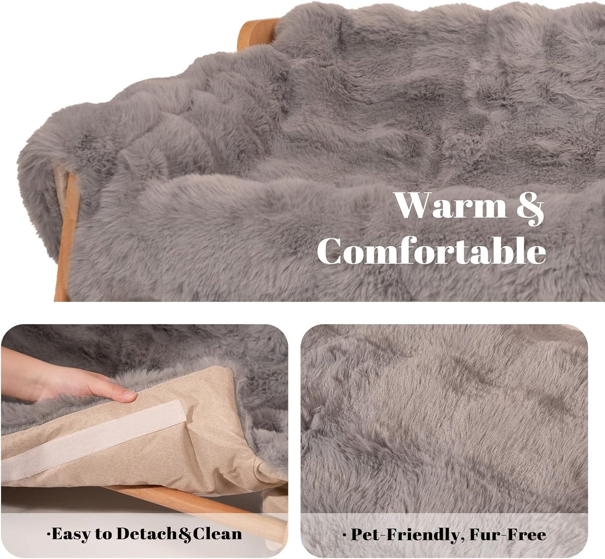 CHEERHOME PETS Elevated Cat Couch Bed Wooden Raised Kitty Sofa Lounge Chair