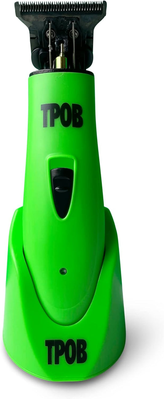 TPOB Ghost X Beard Trimmer for Men - Professional Hair Trimmer, 7000 RPM Cordless T-Blade Edger Clipper with DLC Blade, Rechargeable Electric Beard Shaver, Whisper Quiet for Barber & Home Use (Slime)
