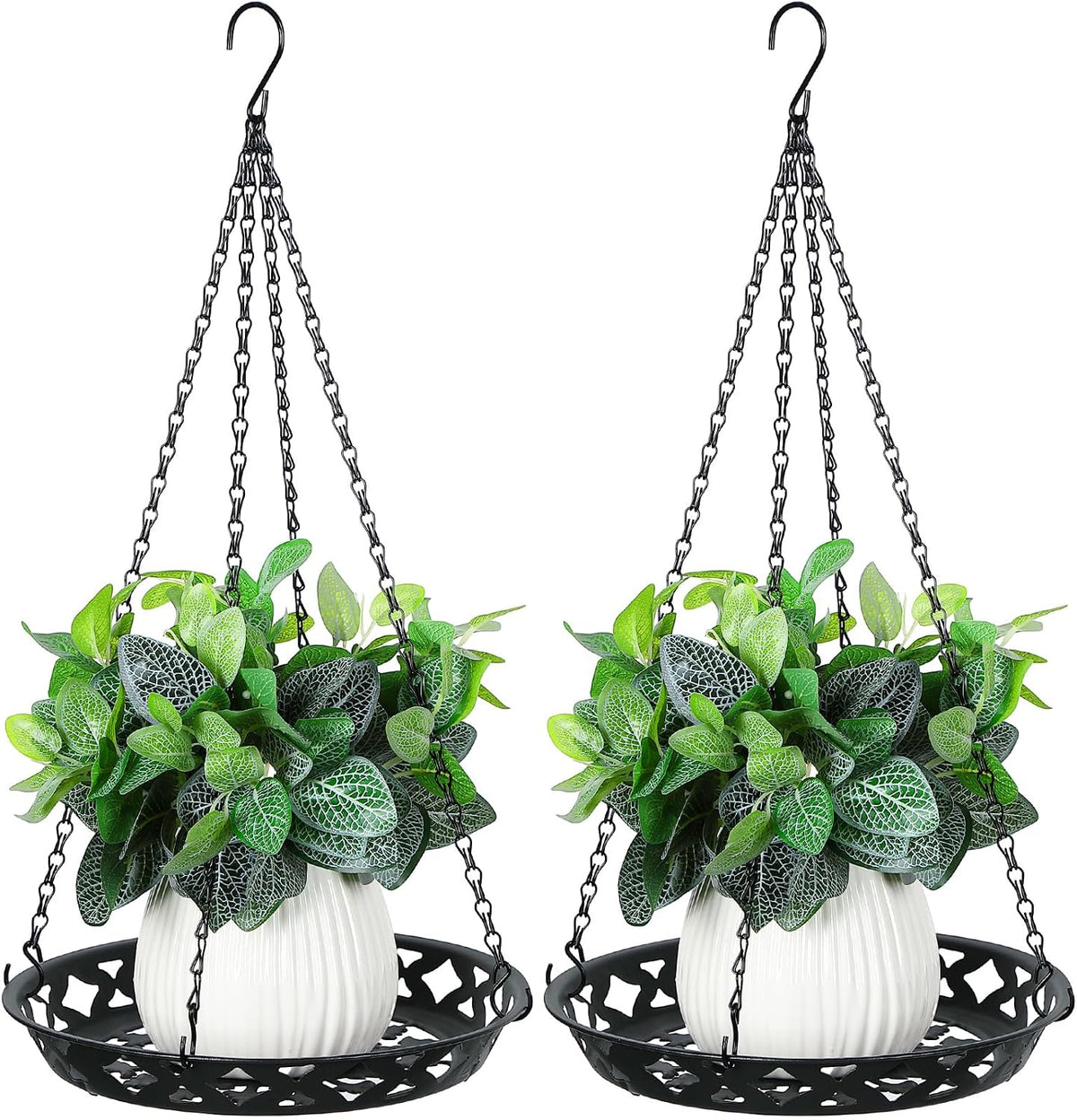 Enhon 2 Pack Plant Hanger, 12" Metal Hanging Planter for Indoor Plants