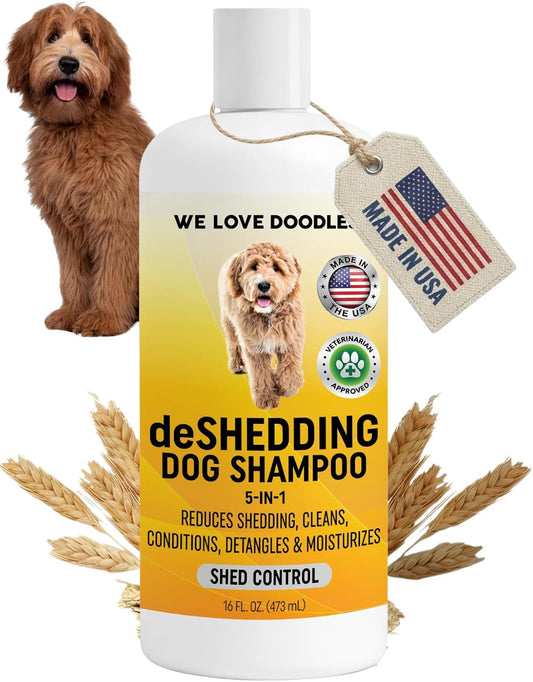 Deshedding Dog Shampoo & Conditioner, anti Shed Puppy Wash, USA Made, 16OZ