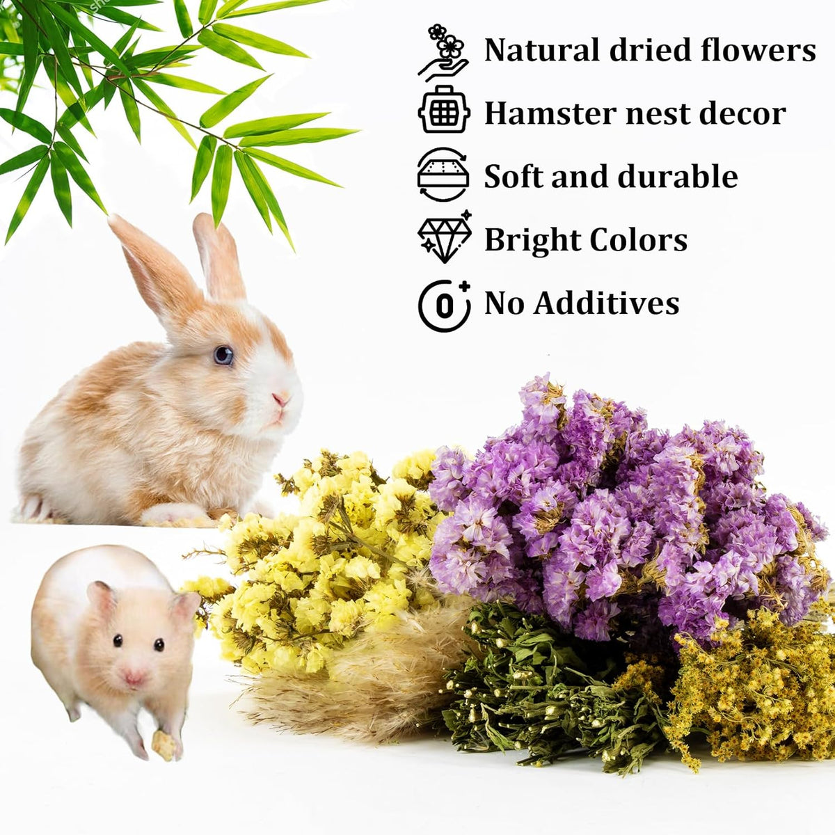 Sukh 42Pcs Hamster Sprays Natural - Sprays & Forage for Small Animals