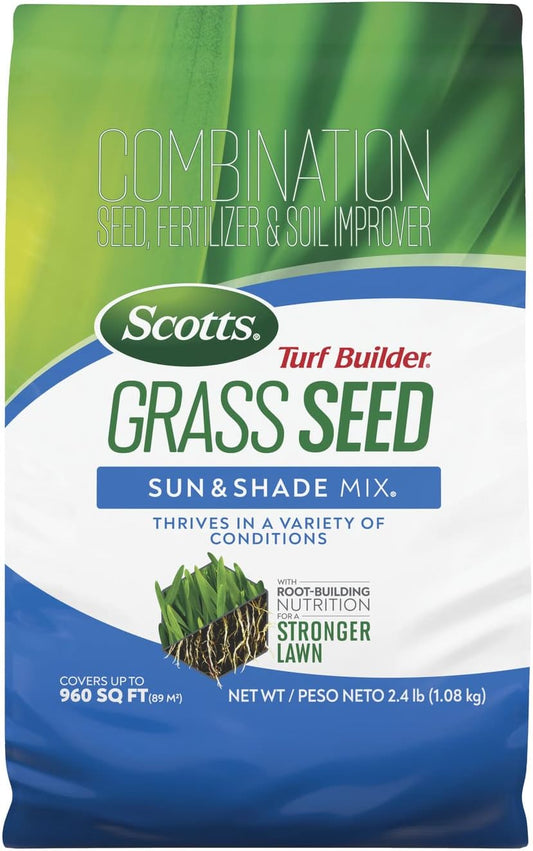 Scotts Turf Builder Grass Seed Sun & Shade Mix, 2.4 Lbs.