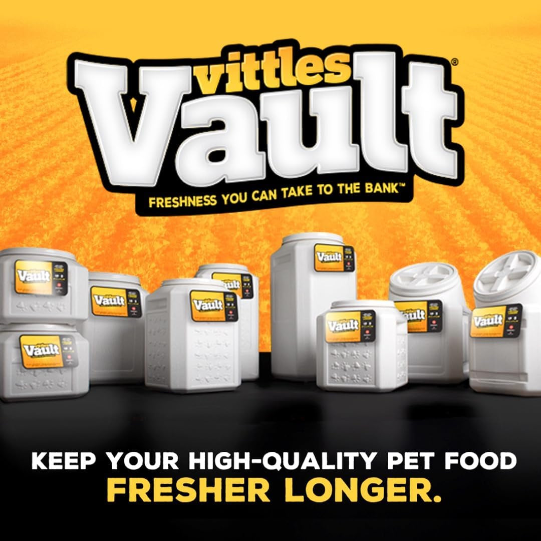 Vittles Vault Airtight Pet Food Storage Container + Scoop, Fits up to 50Lbs