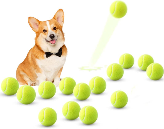 ZIYIZE Mini Tennis Balls, 15 Pack 2 Inch Dog Tennis Balls, Easy Catching Pet Playing Ball for 2 Inch Dog Ball Launcher