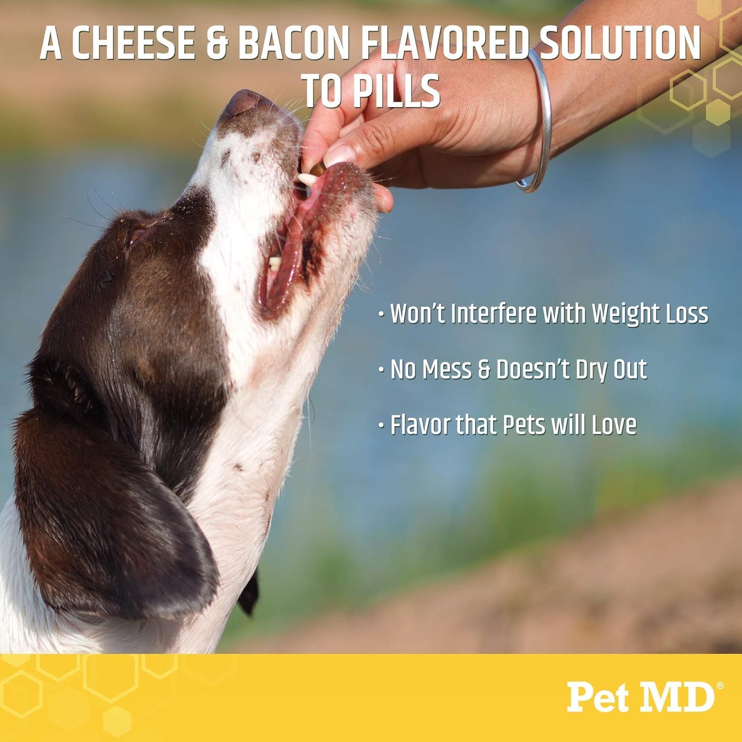 Pet MD Wrap a Pill Cheese & Bacon Flavor Pill Paste for Dogs - Make a Pocket or Pouch to Hide Pills & Medication 4.2 Oz