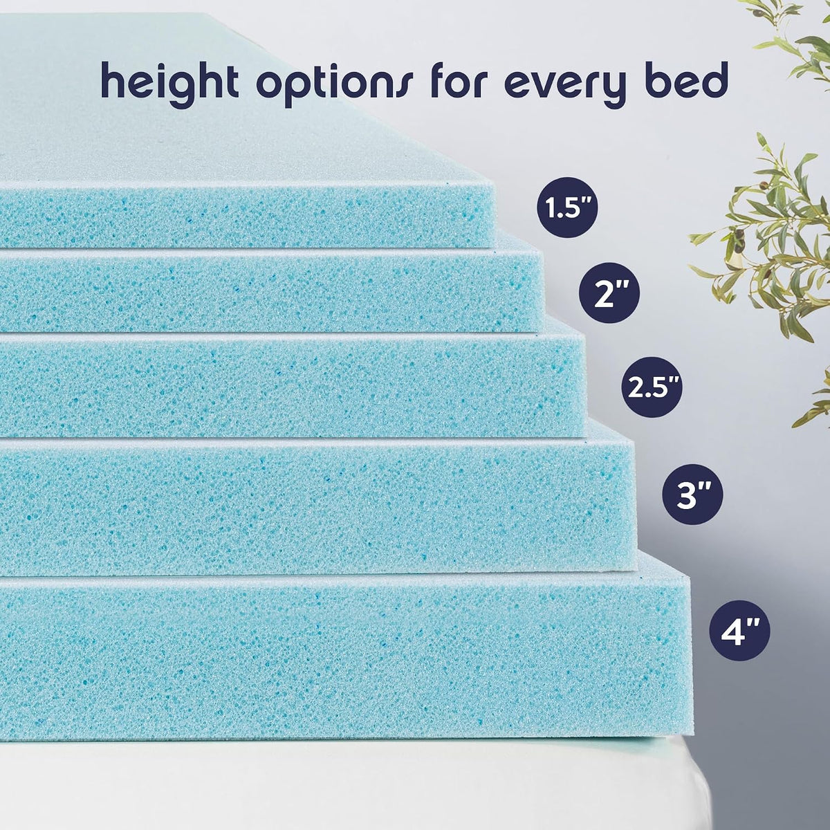 Best Price Mattress 3 Inch Ventilated Memory Foam Mattress Topper, Cooling Gel Infusion, Certipur-Us Certified, Dorm Essentials, Queen