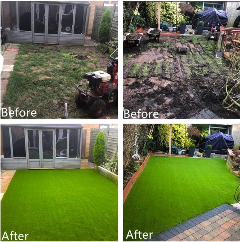 Petgrow Thick Artificial Grass 4 X 6Ft,0.7Inch Pile Height Green Soft Fake Faux Grass Turf Mat,Indoor Outdoor Garden Dogs Pet Synthetic Turf Carpet Doormat, Rubber Backed with Drainage Holes