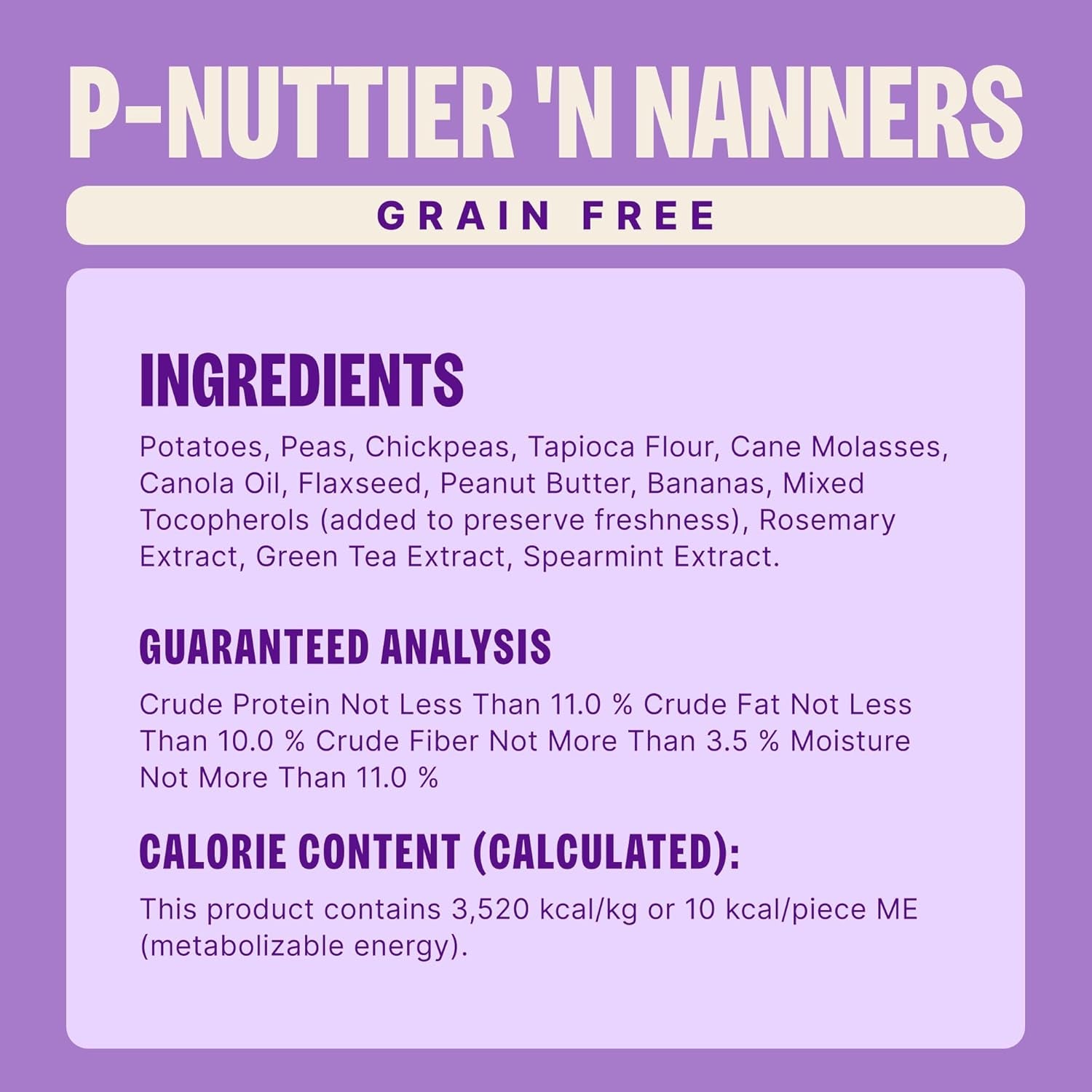 Wellness Old Mother Hubbard Classic Grain Free P-Nuttier'N Nanners Dog Biscuits, Natural Training Treats, Peanut Butter and Banana Flavor, Mini Size. 16 Oz Bag