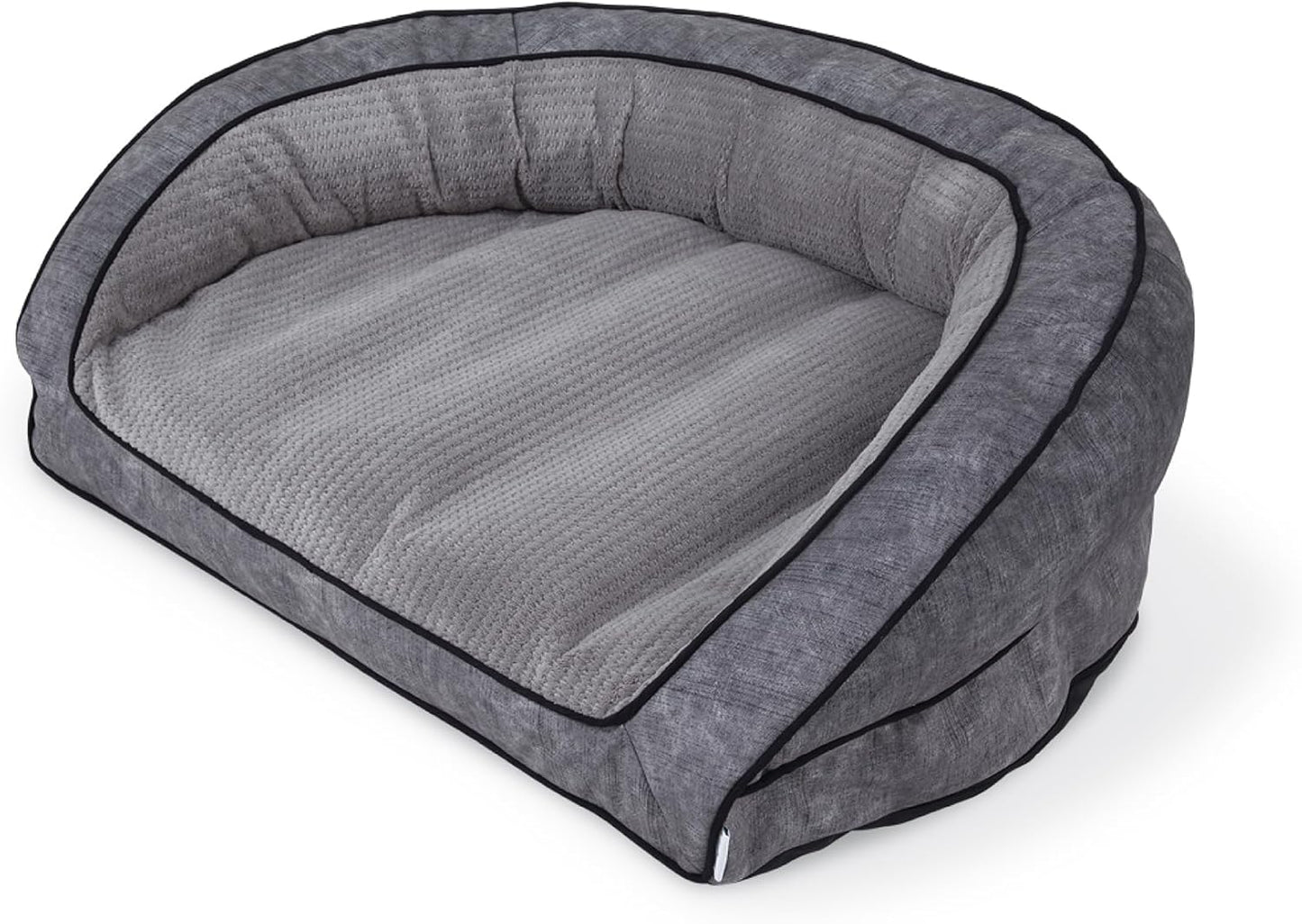 Petmate La-Z-Boy Harper Sofa Large Dog Bed Grey 43X35 Inches for Dogs up to 125Lbs with Durable Removable Washable Cover