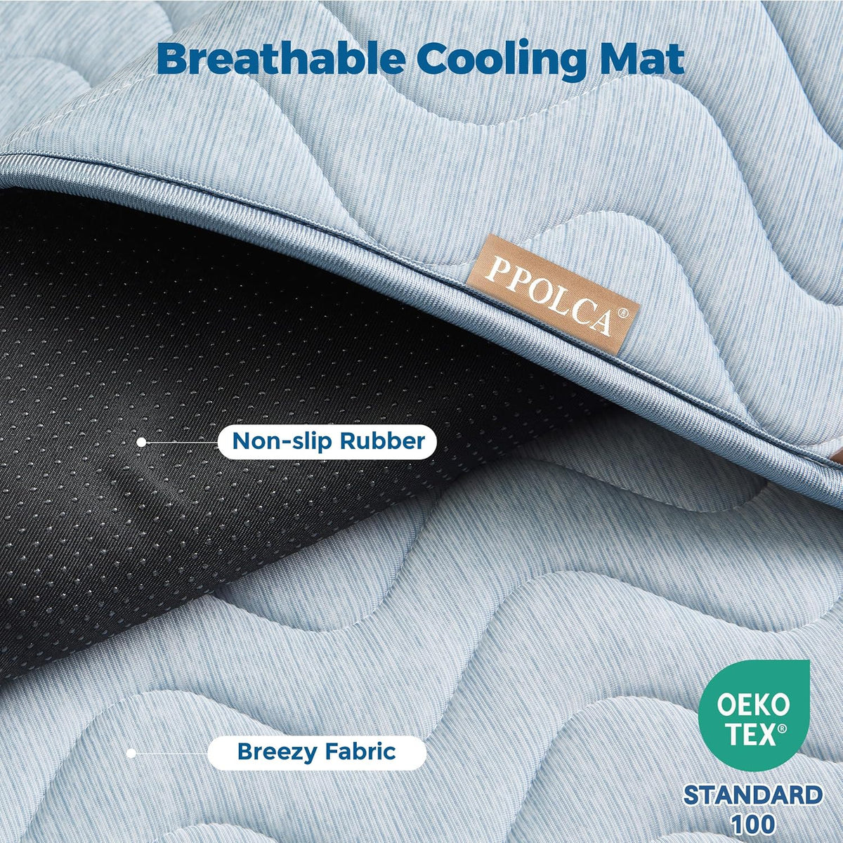PPOLCA Waterproof Cooling Mat for Large Dogs 23X35, Blue