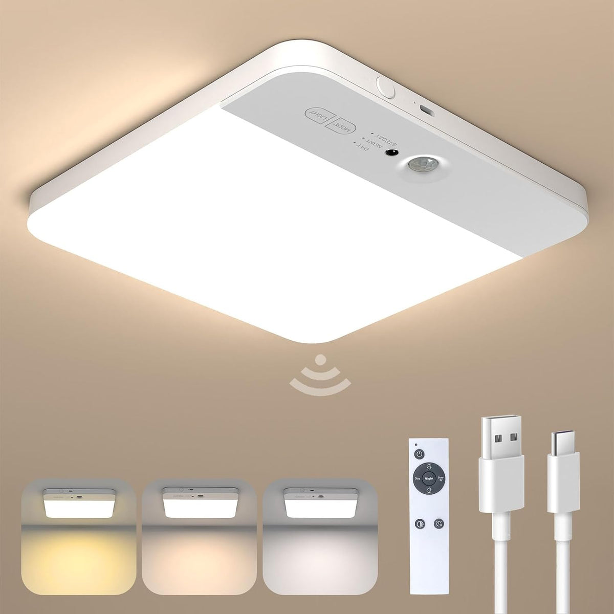NARUNDREN Magnetic Rechargeable Motion Sensor Light for Closet Indoor Use
