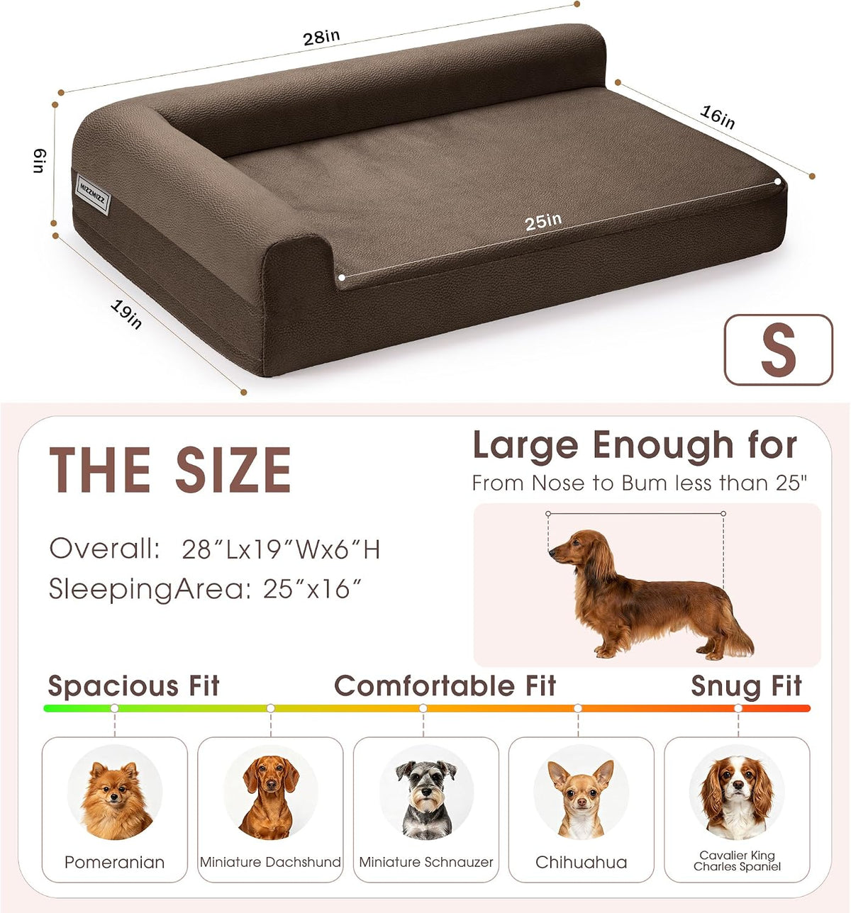 Cooling Gel Memory Foam Orthopedic Dog Bed for Small Dogs with Arthritis