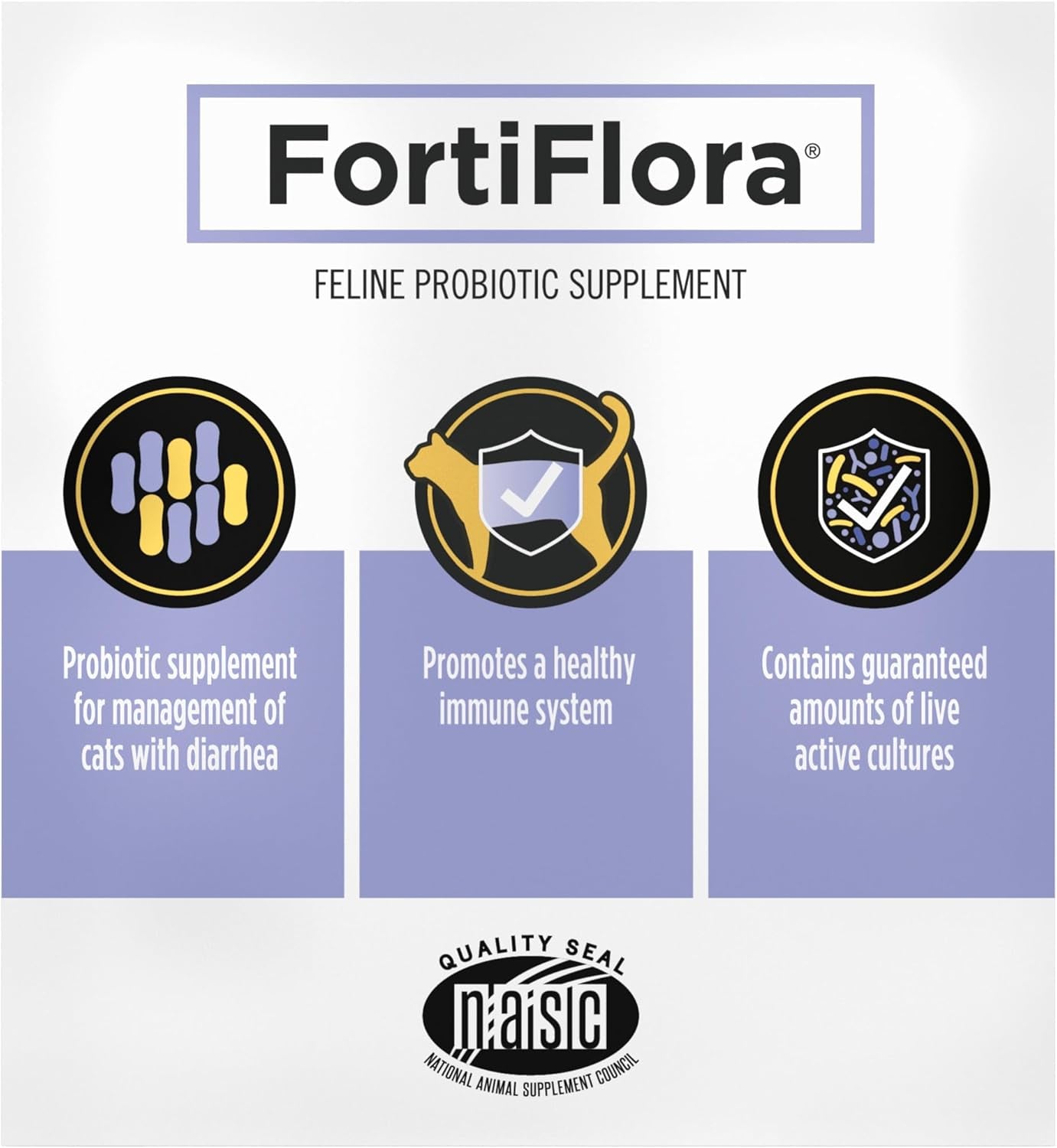 Purina Pro Plan Veterinary Supplements Fortiflora Daily Probiotics for Cats for Digestive Gut Health and Diarrhea - 30 Ct. Box