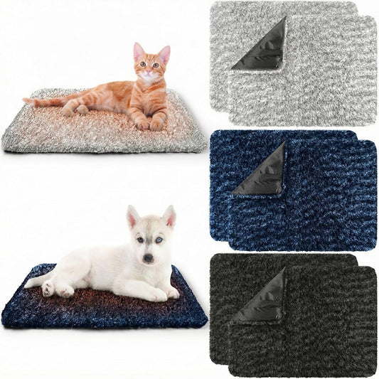 Drydiet 6 Pack Self Warming Pet Cat Dogs Pad 19 X 28 Inch, Grey,Black,Blue