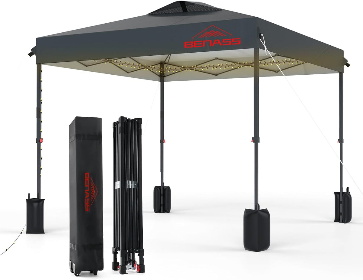 12X12 Pop up Canopy Tent, Grey
