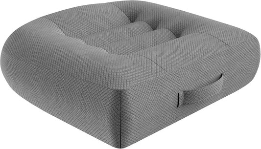 Adult Booster Seat Cushion, Car Seat Cushions for Short People/Thick Office Chair Booster Seat Increase Field Of View, for Trucks, Car, Office Chair, Home, Wheelchair,Angle Lift Seat Cushion (Grey)