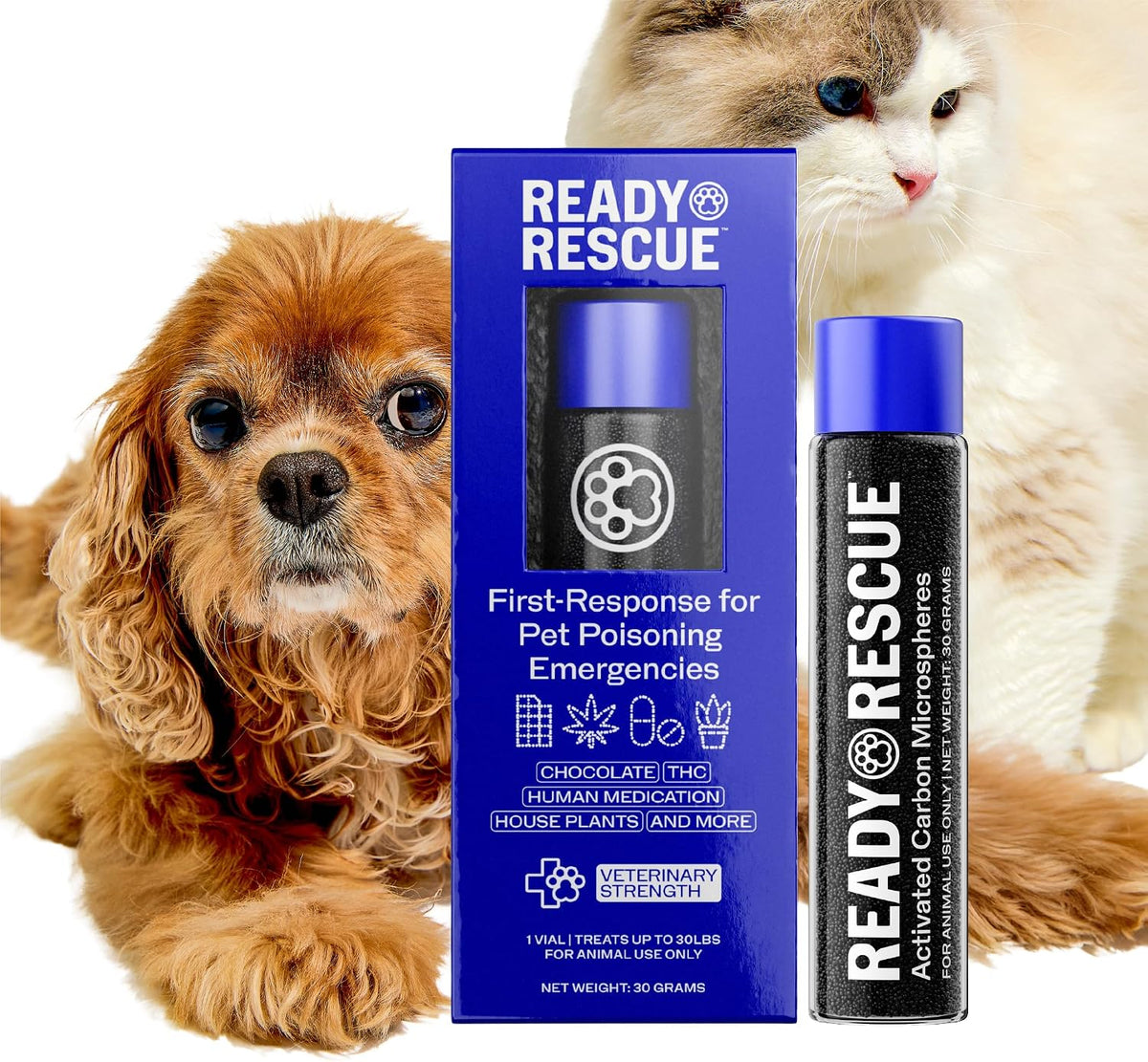 READYRESCUE Activated Charcoal for Dogs and Cats Clinically Studied 1Pack